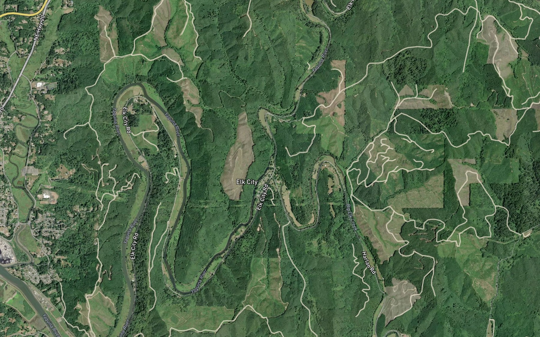 Satellite map of the Big Elk Creek