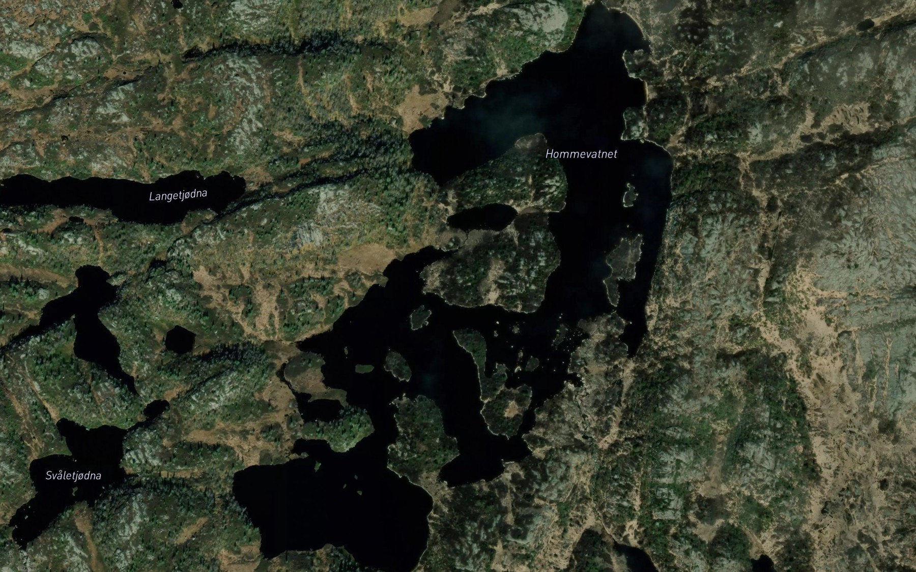Satellite map of the Hommevatnet
