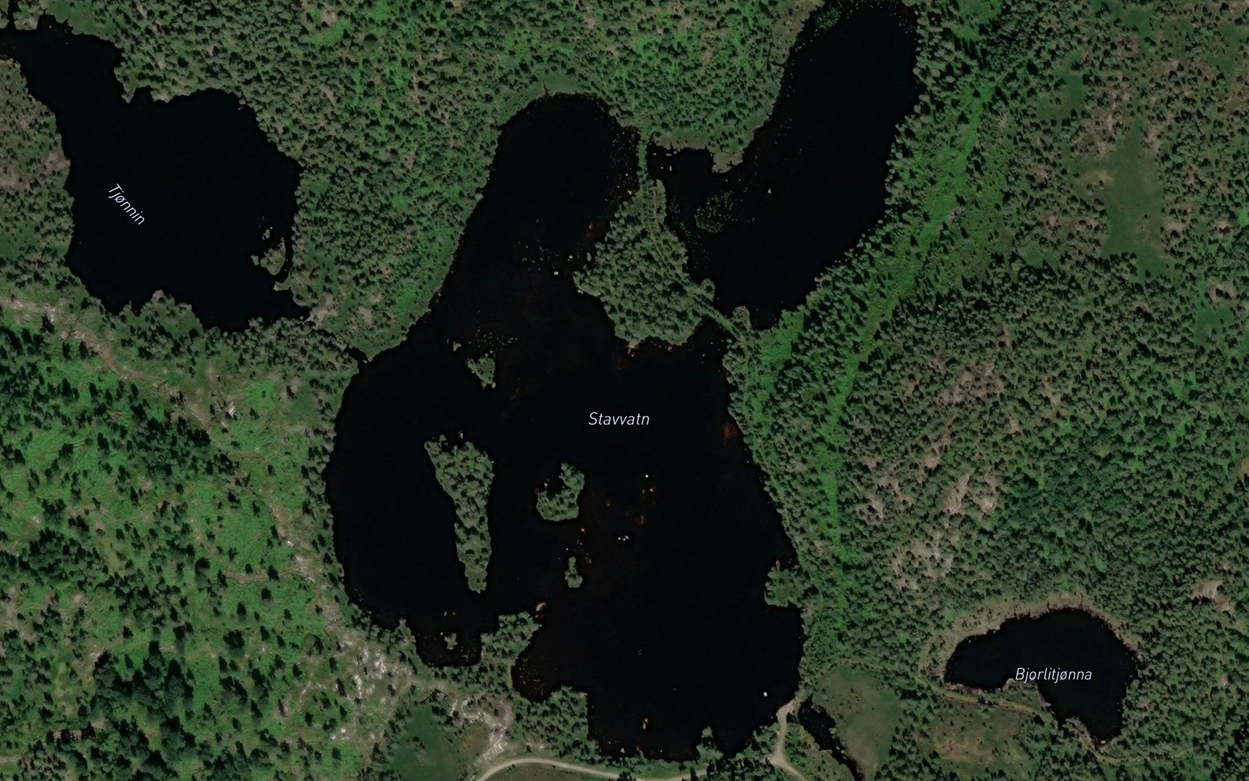 Satellite map of the Stavvatnet