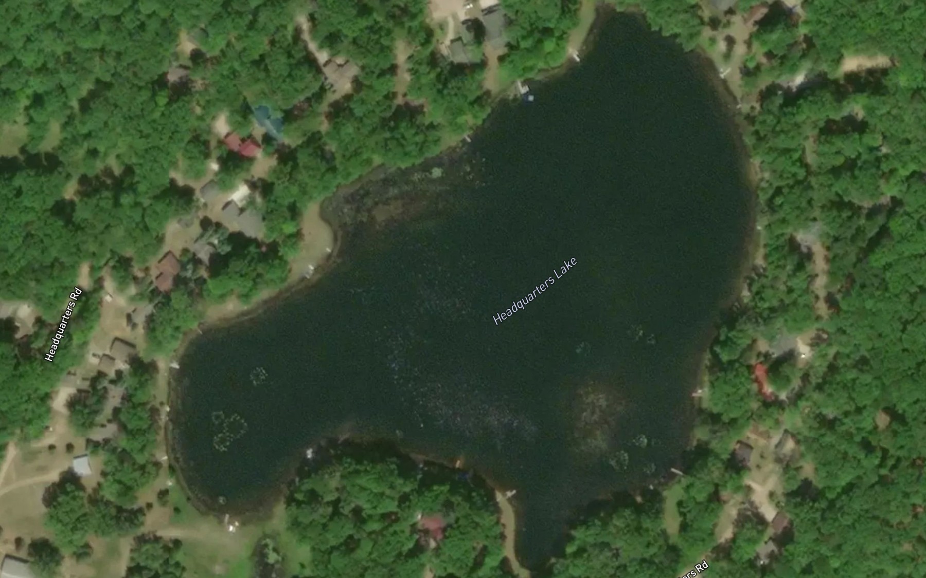 Satellite map of the Headquarters Lake