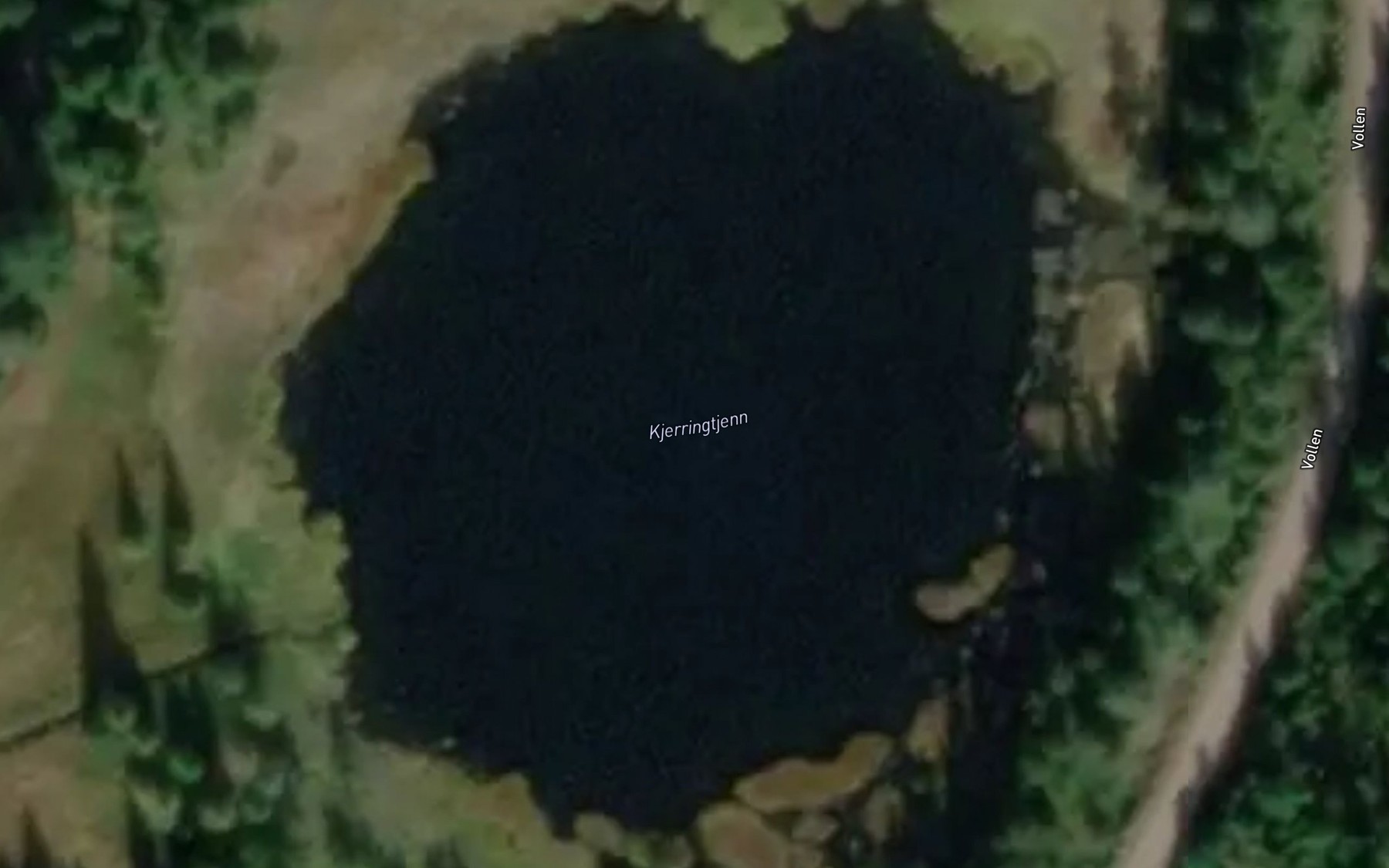 Satellite map of the Kjerringtjenn