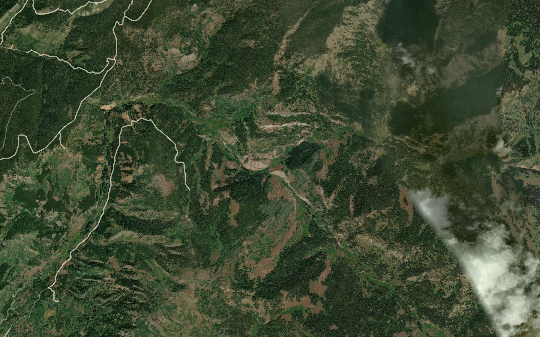 Satellite map of the North Fork Ditch Creek
