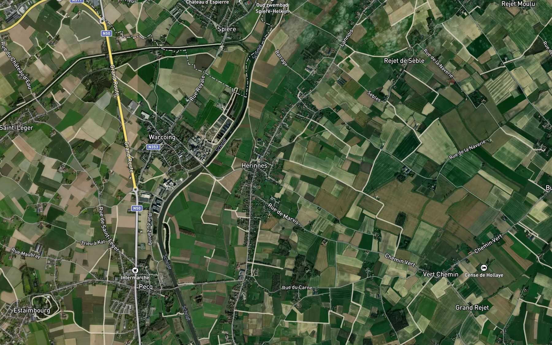 Satellite map of the Grand Courant
