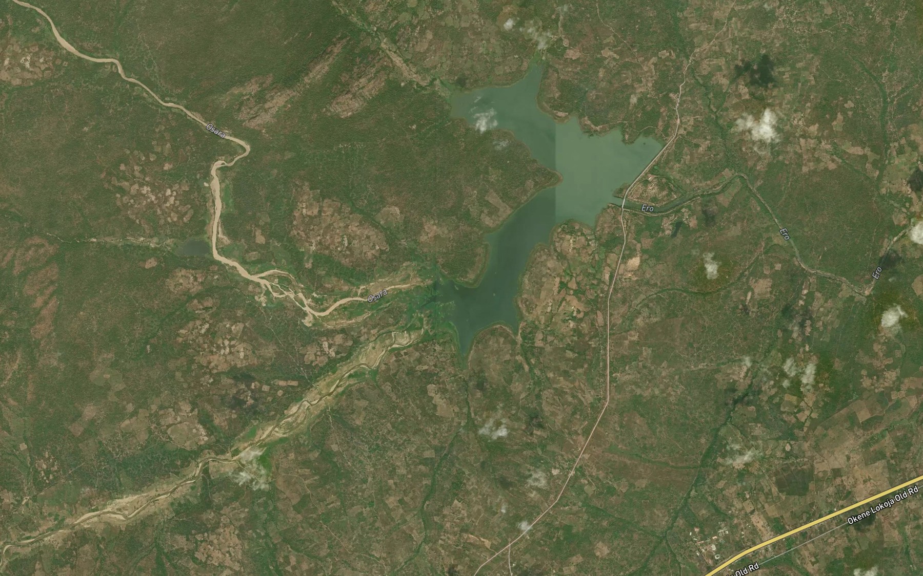 Satellite map of the Osara River