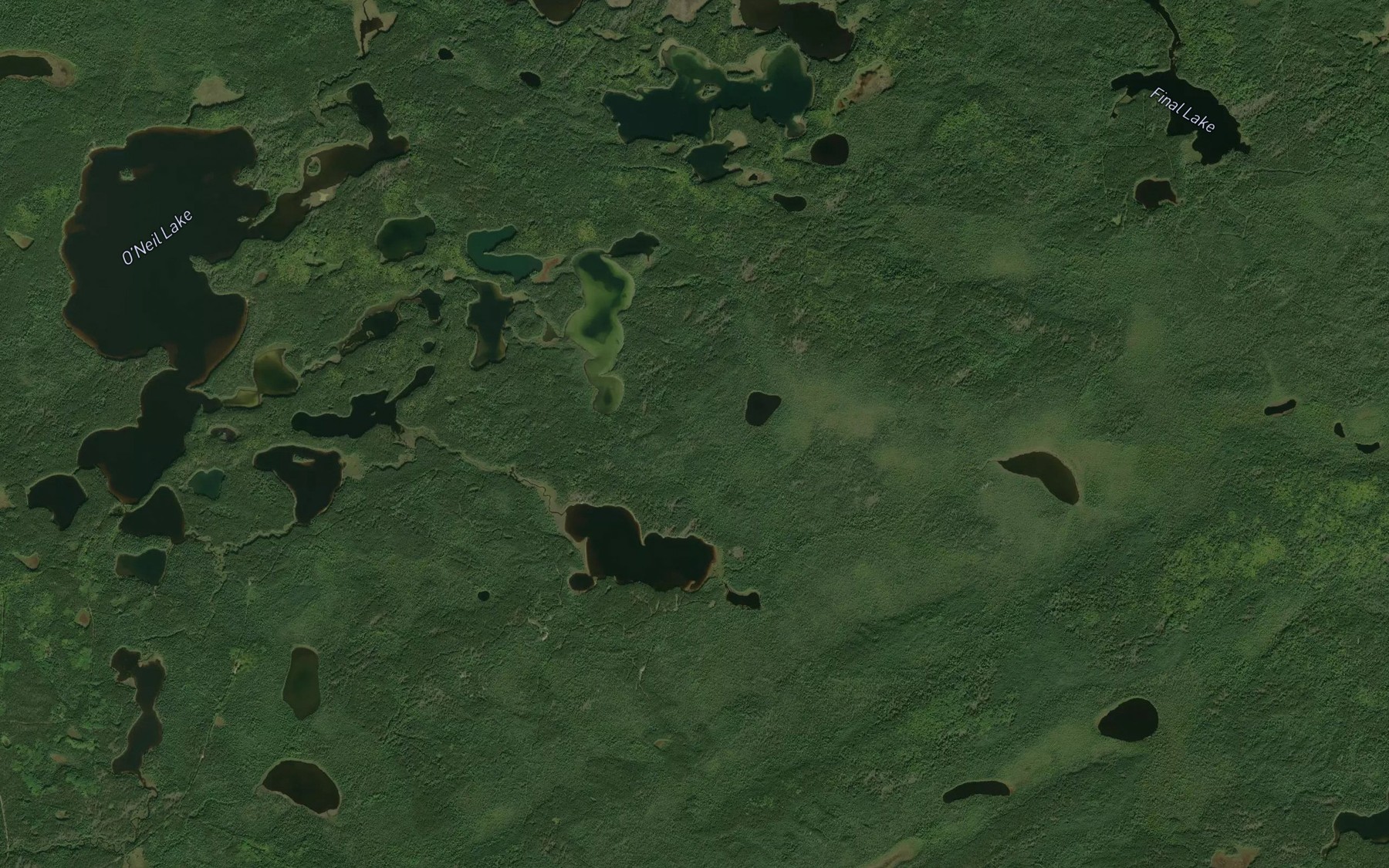 Satellite map of the Ballina Creek
