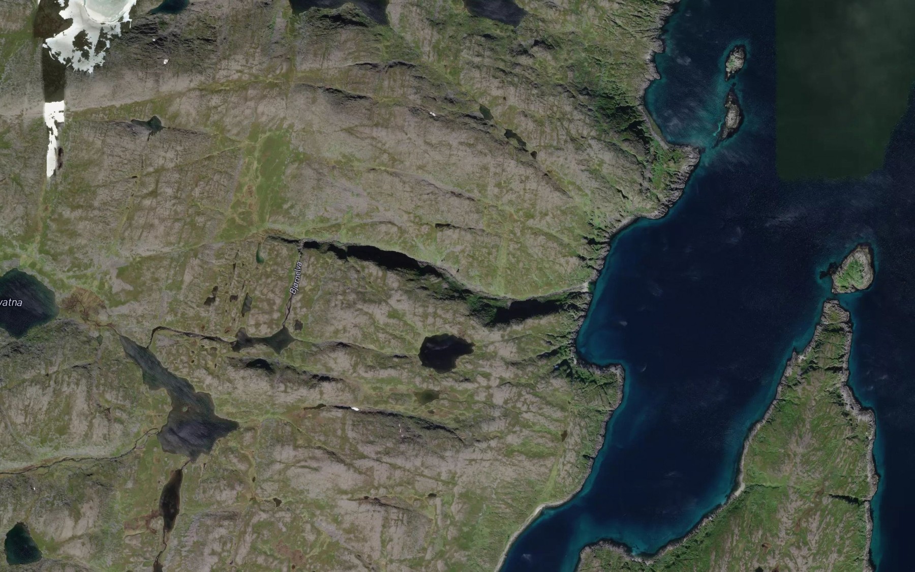 Satellite map of the Bjornelva