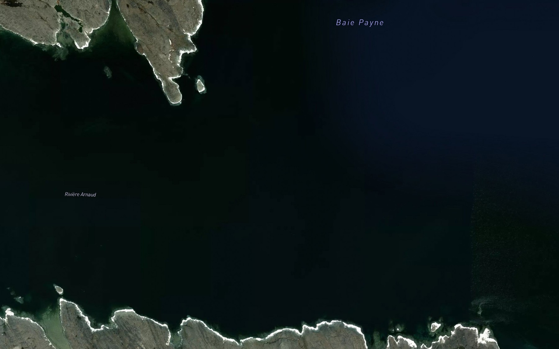 Satellite map of the Riviere Arnaud