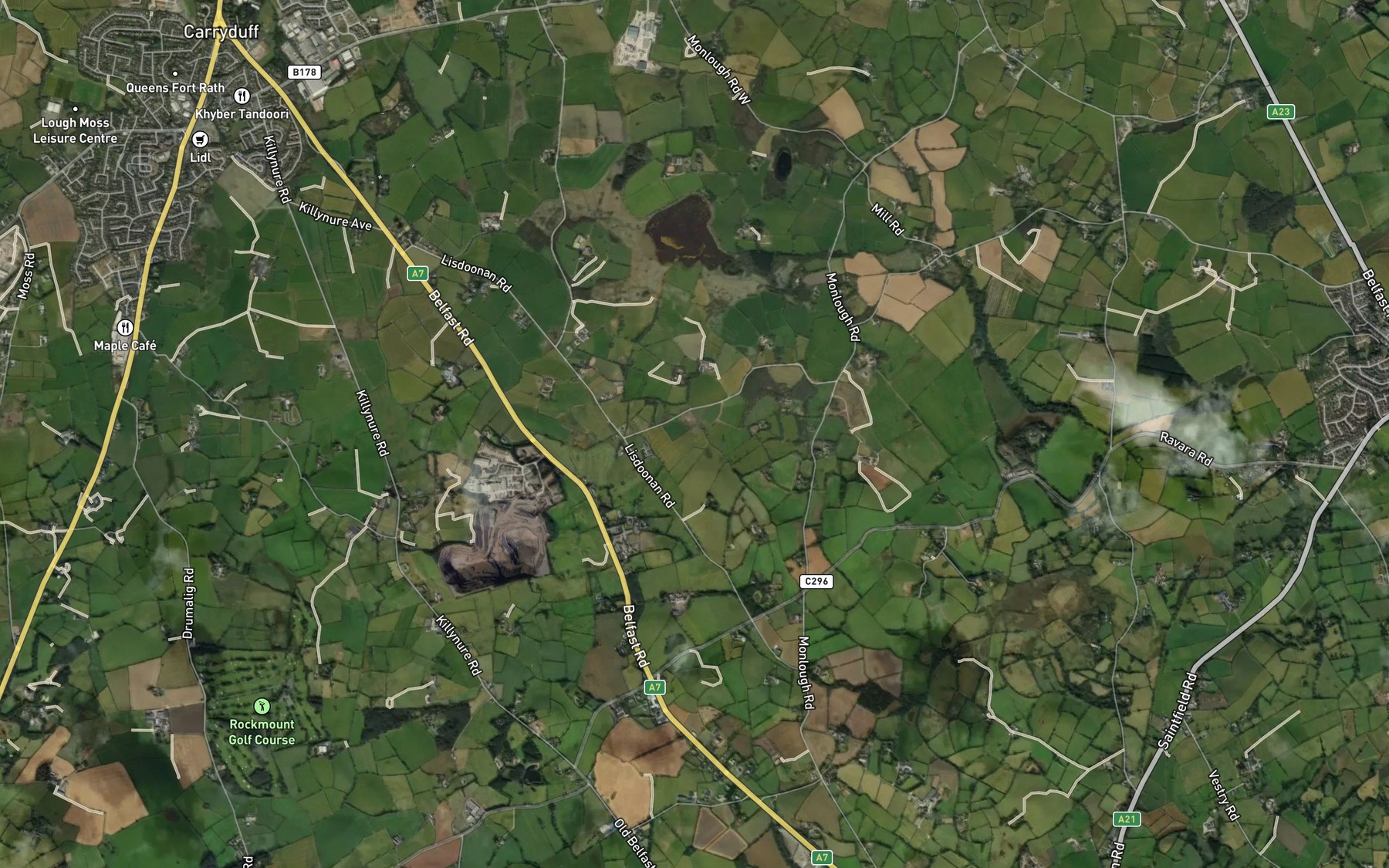 Satellite map of the Monlough