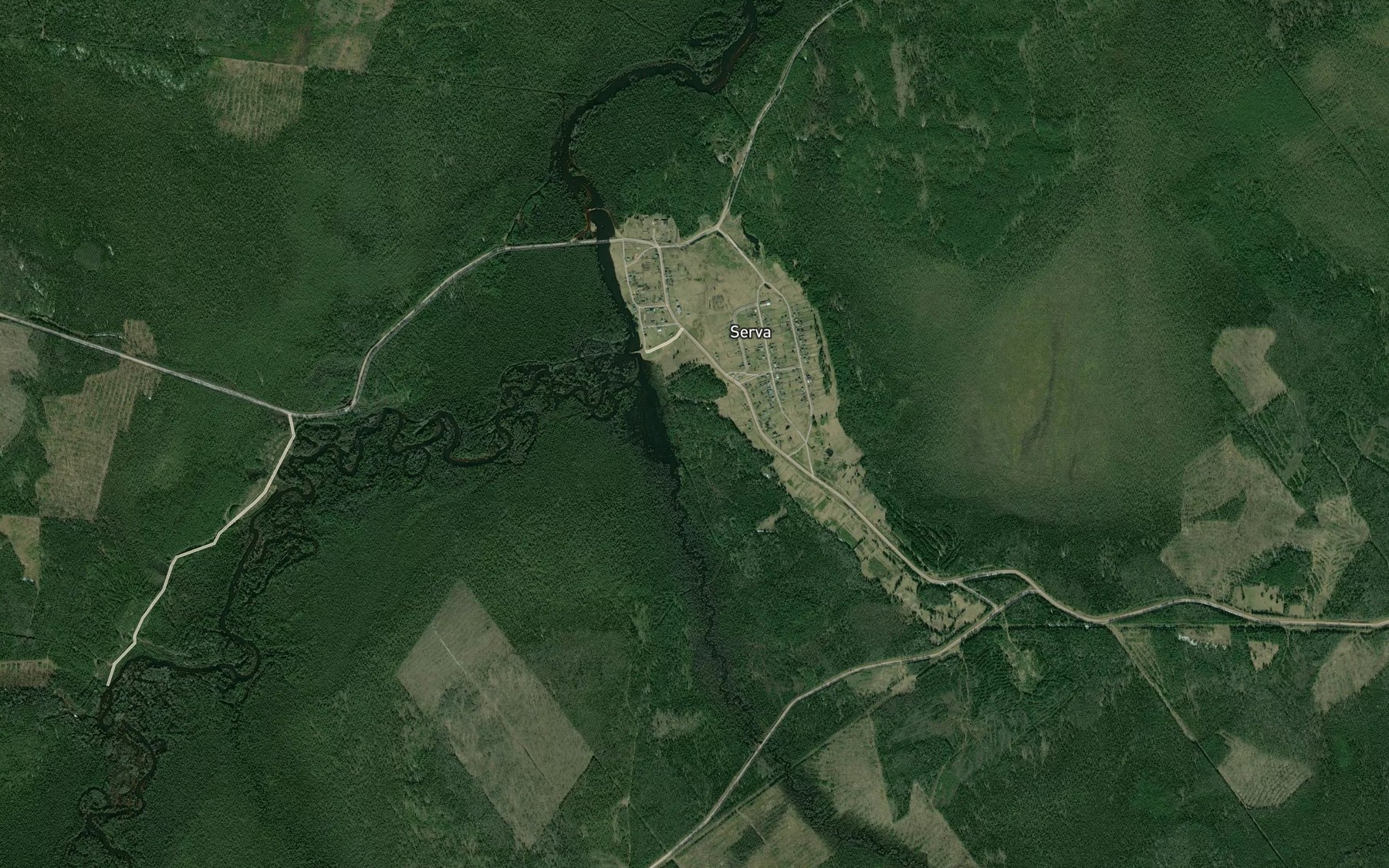 Satellite map of the Serva
