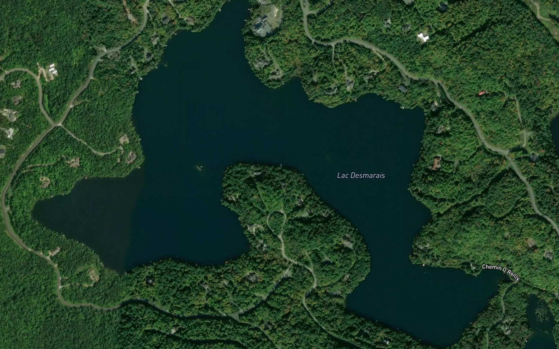 Satellite map of the Lac Desmarais