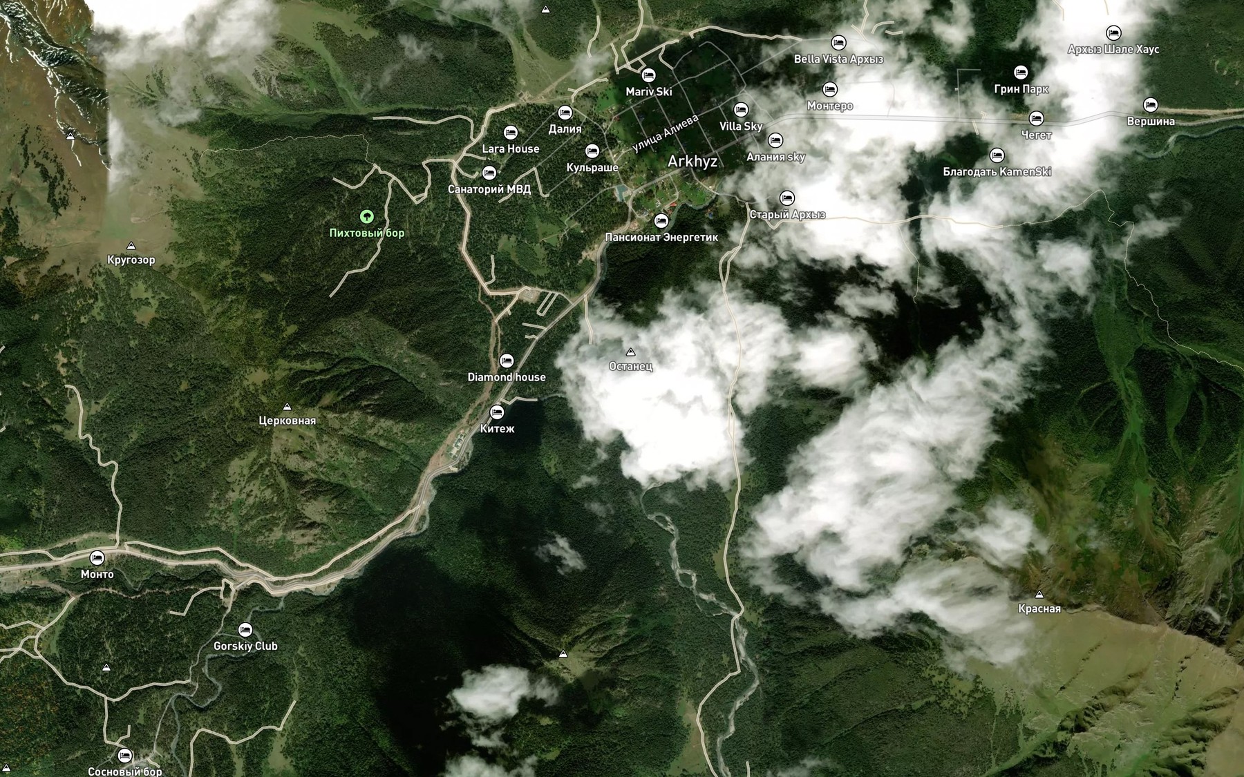 Satellite map of the Psysh