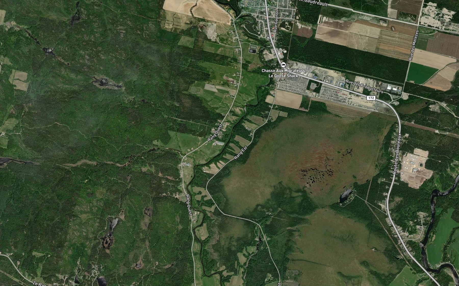 Satellite map of the Ruisseau Ludger-Lavoie