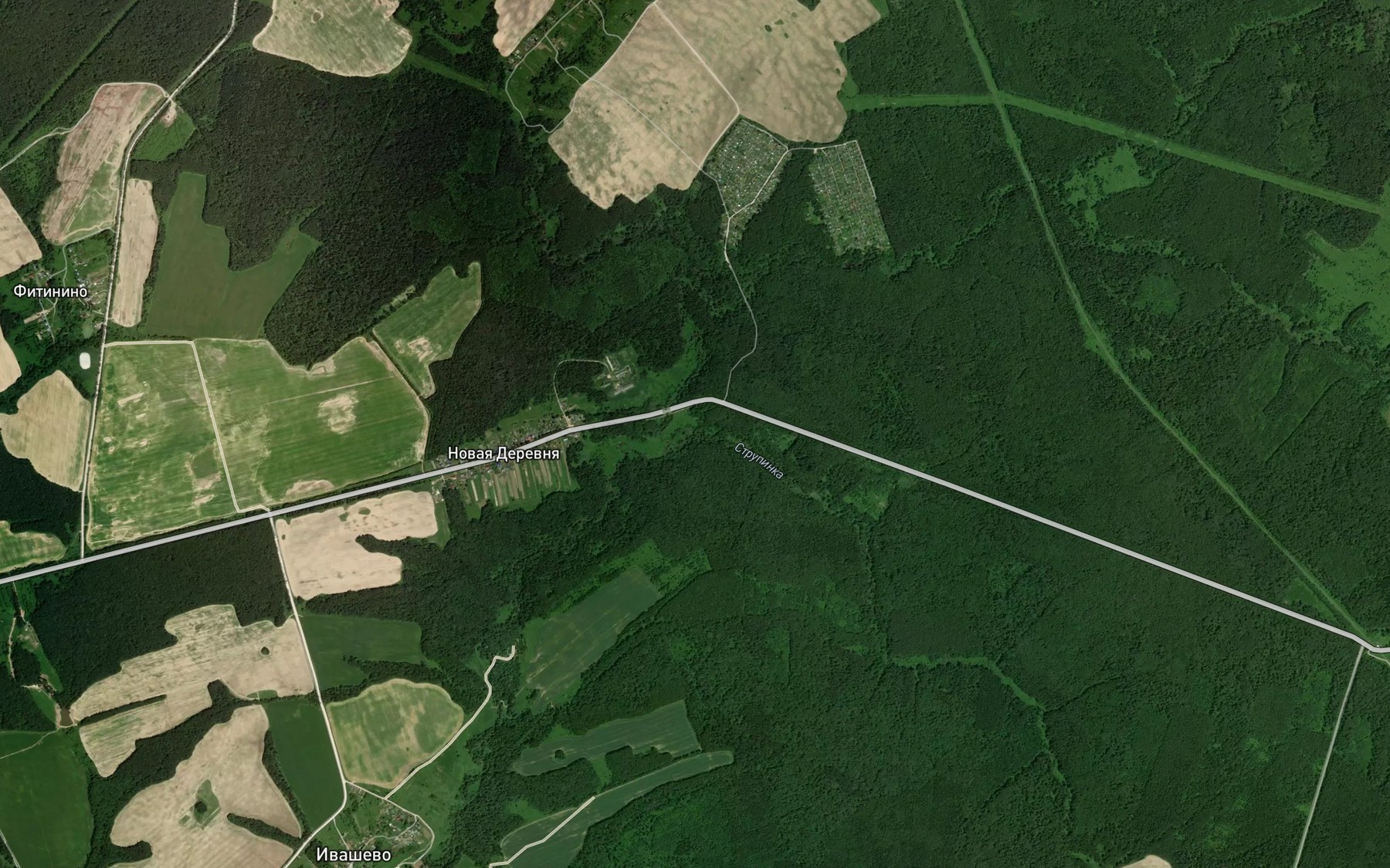 Satellite map of the Strupynka