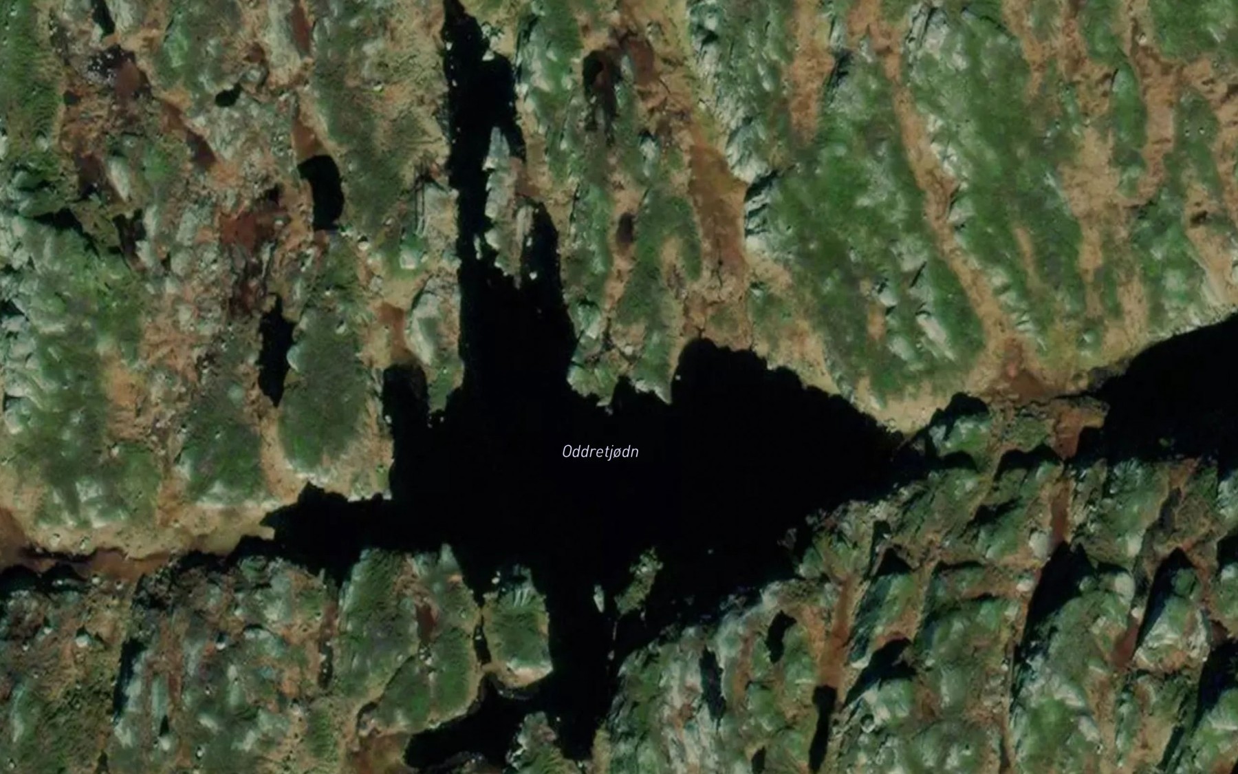 Satellite map of the Oddretjodn
