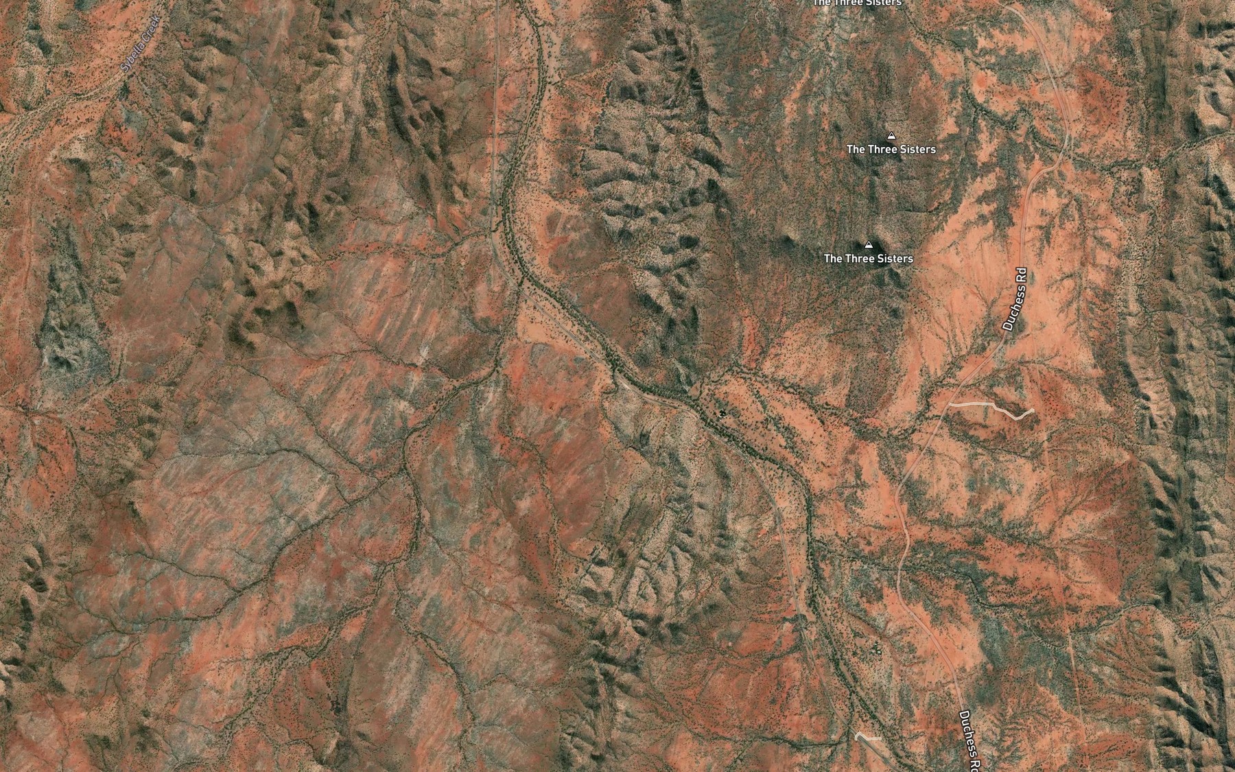 Satellite map of the Red Bean Creek
