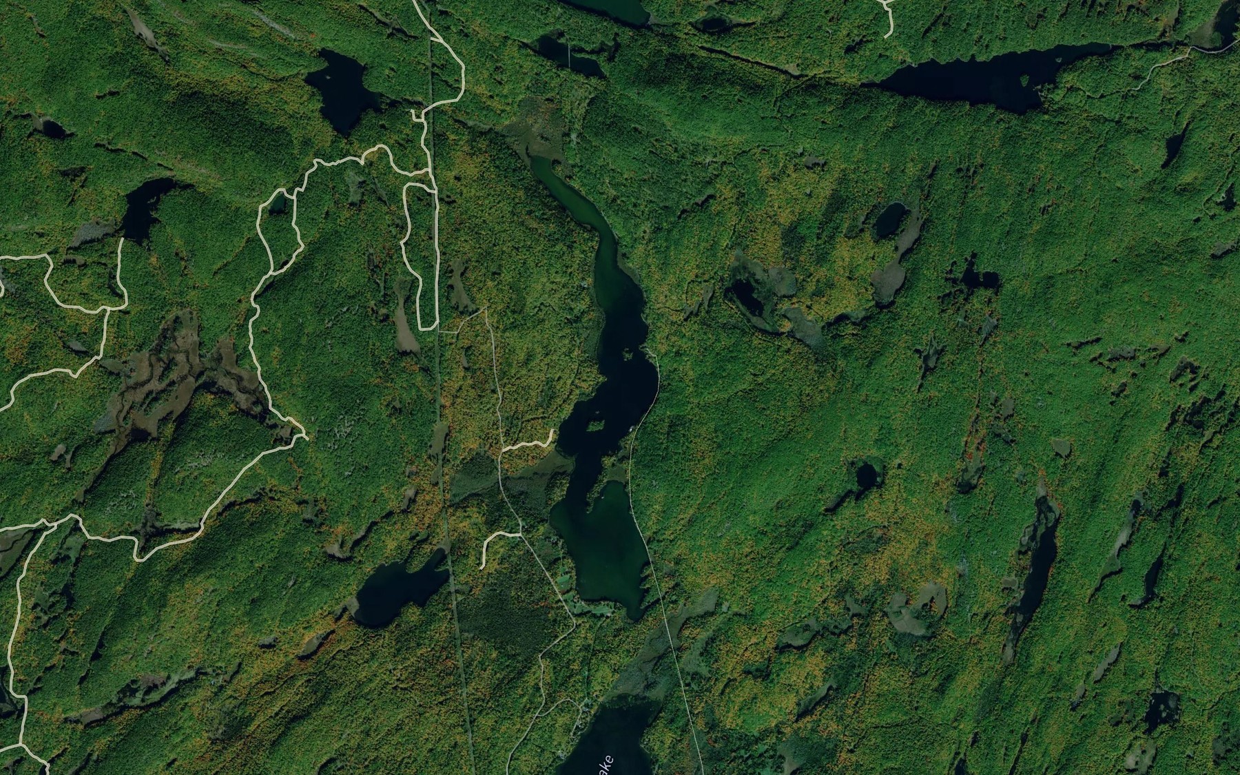 Satellite map of the Clyde Lake