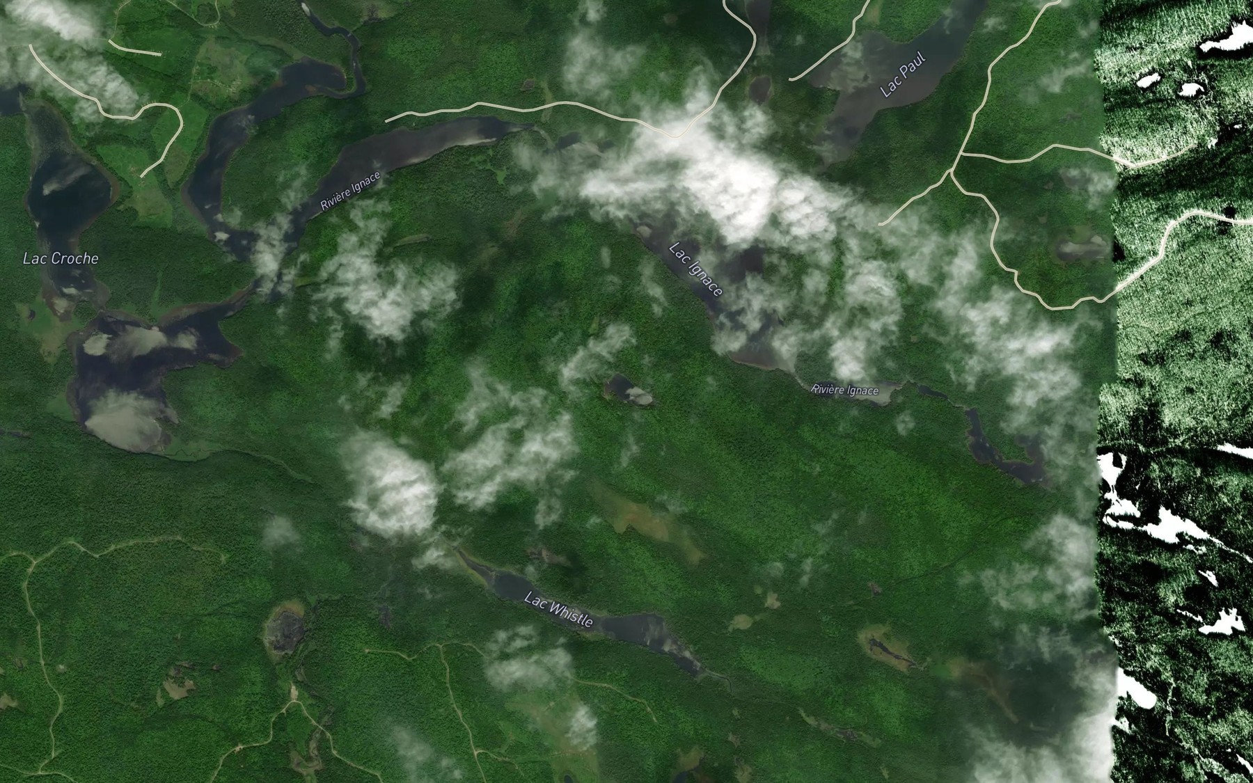 Satellite map of the Lac du Sapin