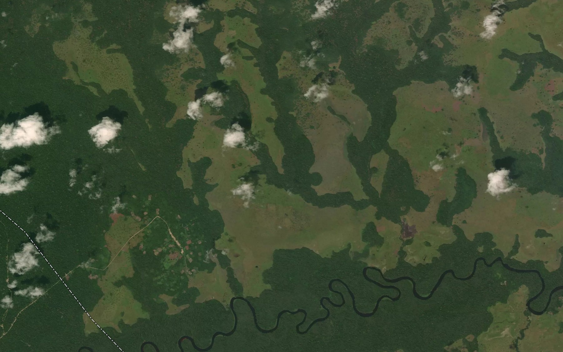 Satellite map of the Andouno