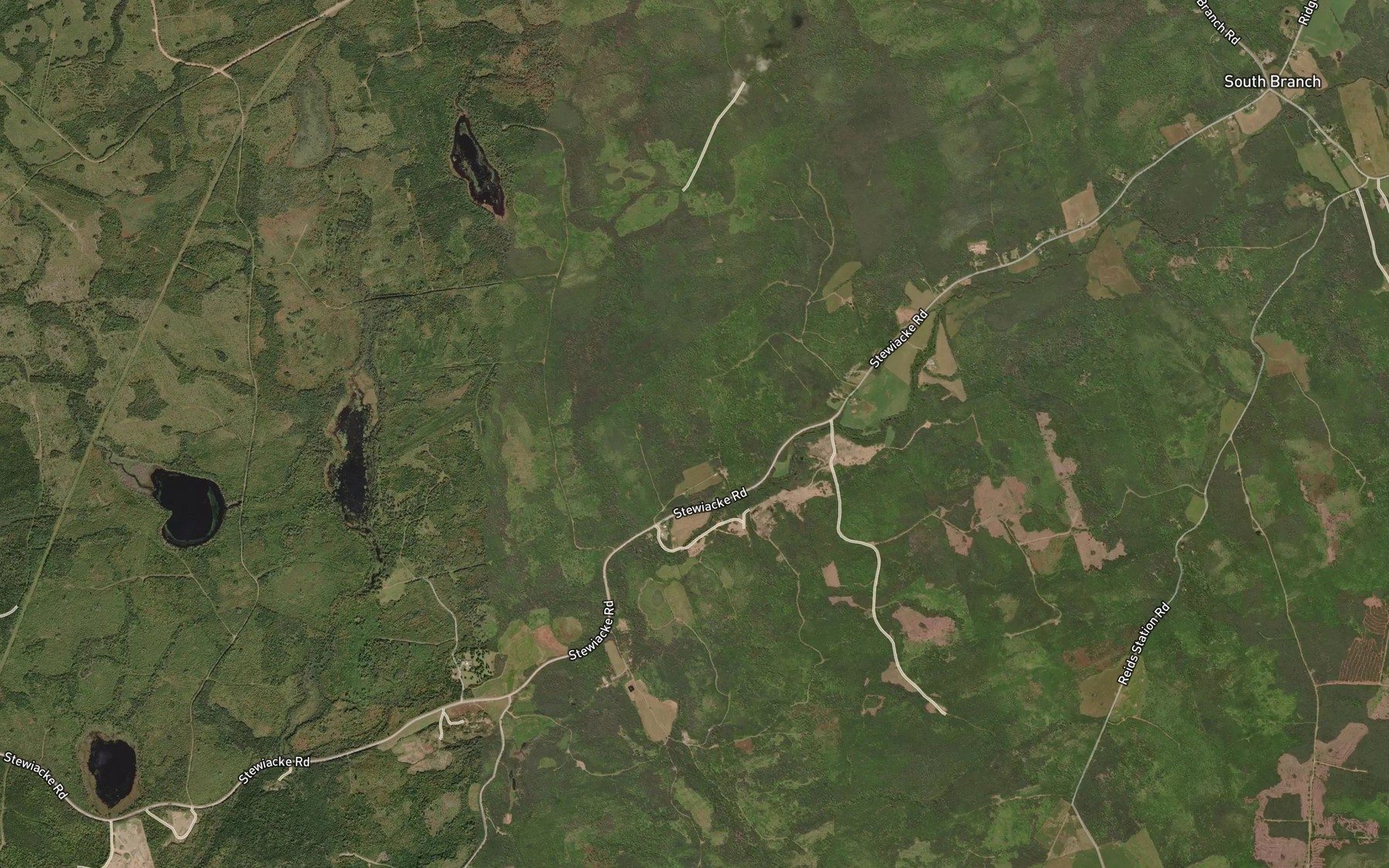 Satellite map of the Brenton Lake Brook