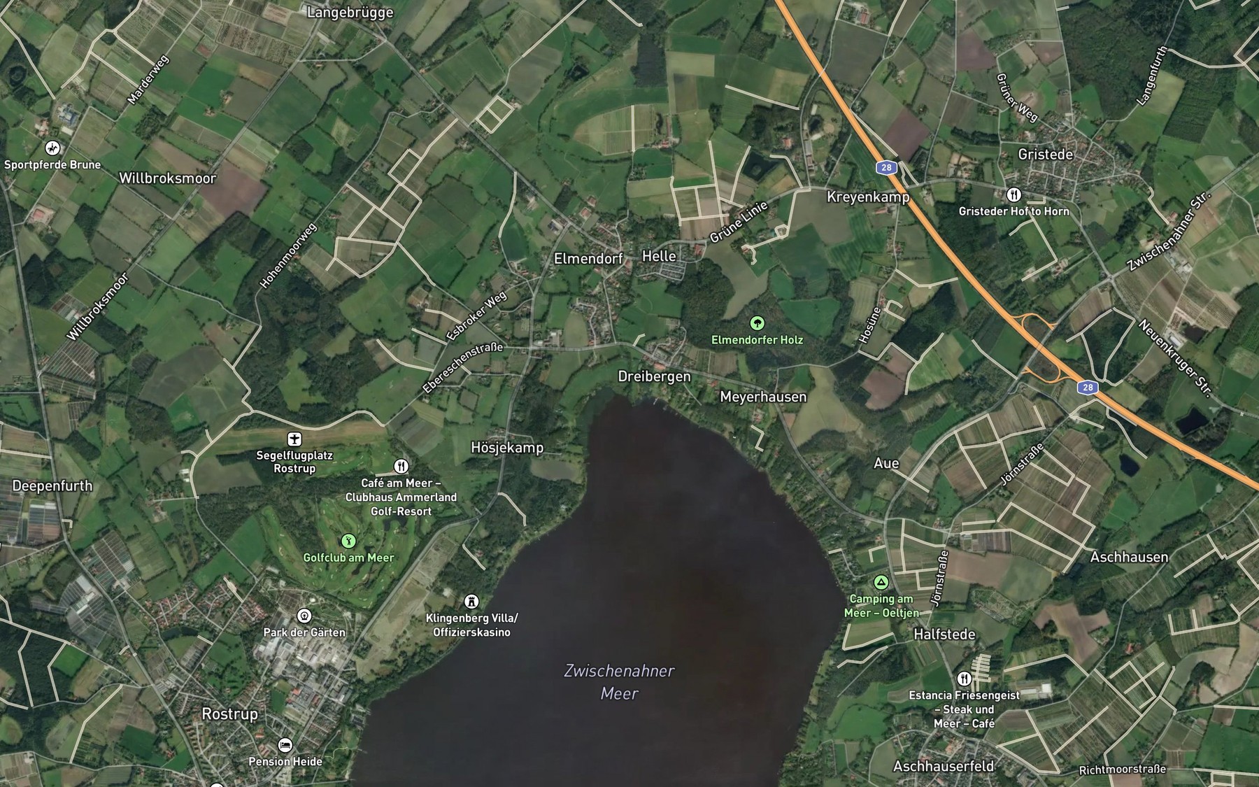 Satellite map of the Otterbake