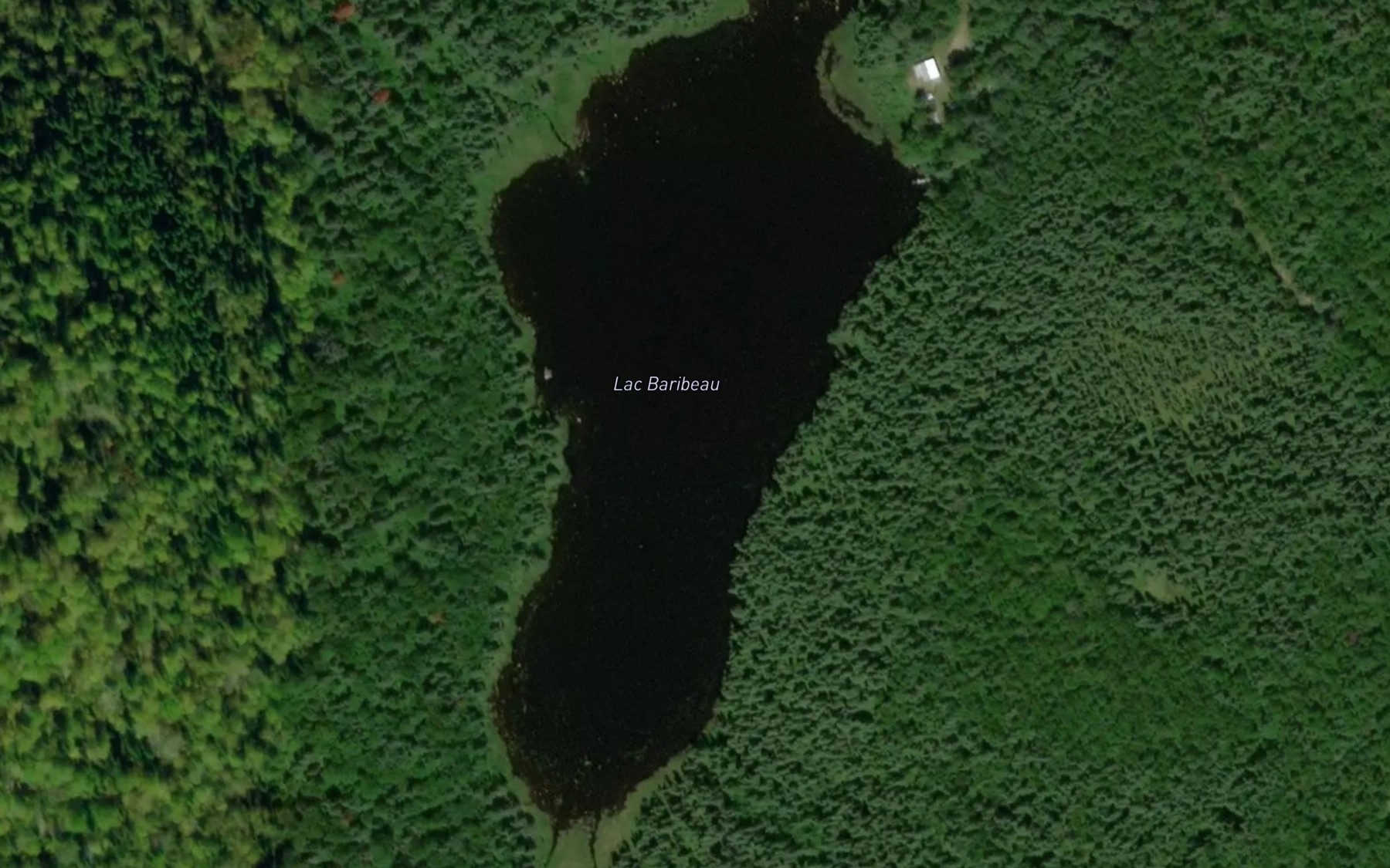 Satellite map of the Lac Baribeau