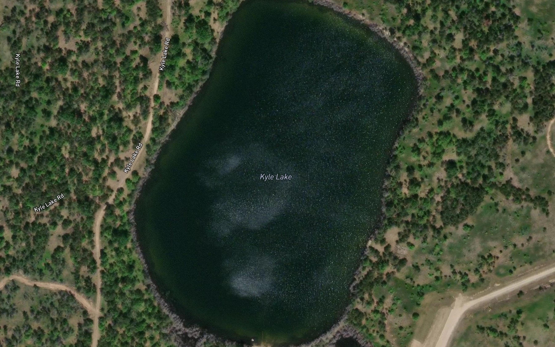 Satellite map of the Kyle Lake