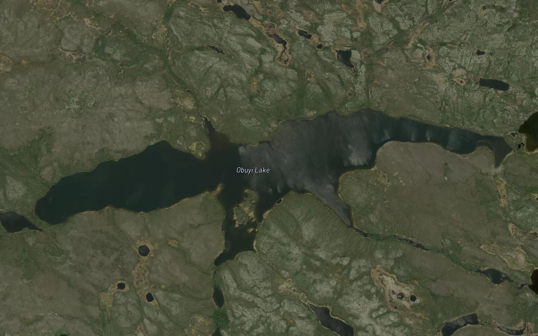 Satellite map of the Obuyi Lake