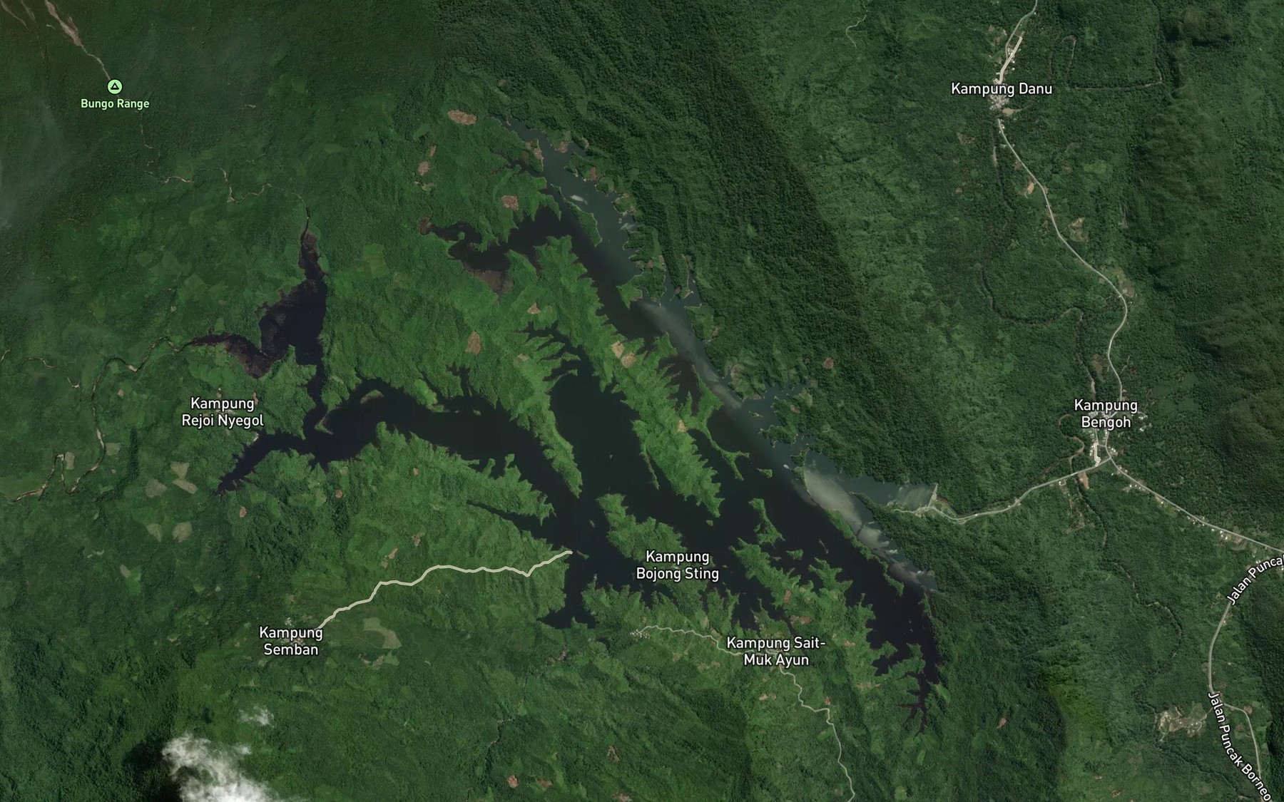 Satellite map of the Sungai Maru