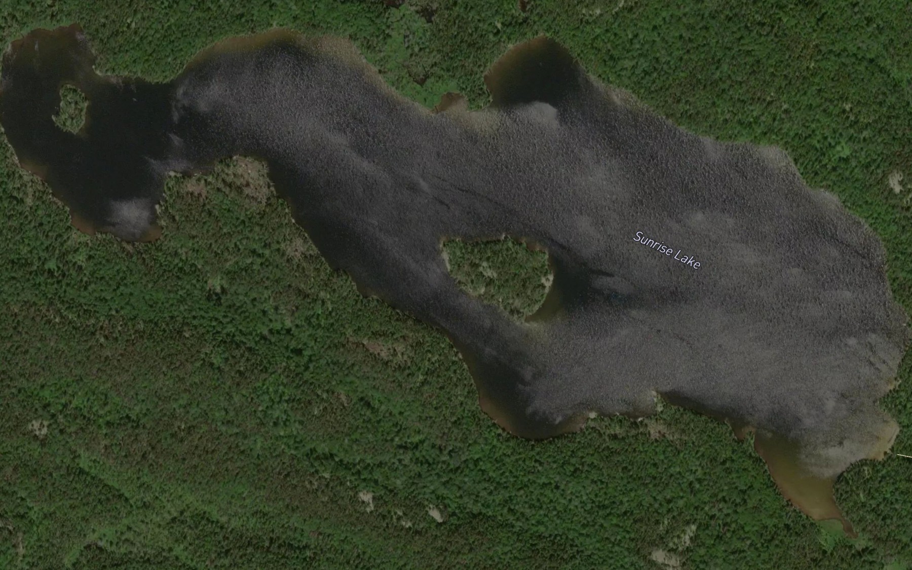 Satellite map of the Sunrise Lake