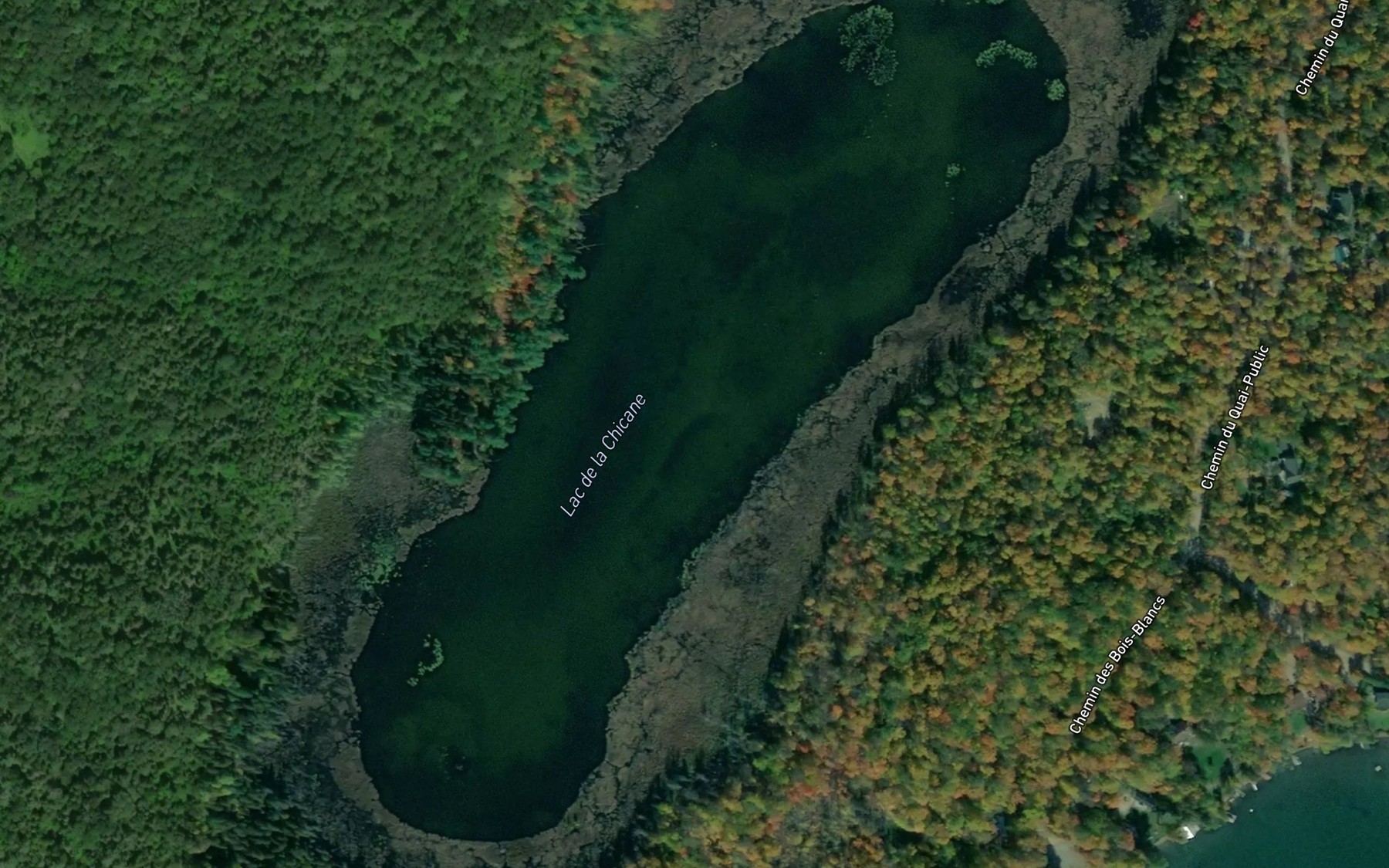 Satellite map of the Lac de la Chicane