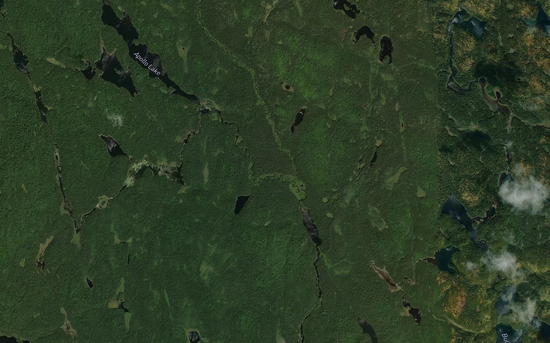 Satellite map of the Solace Creek