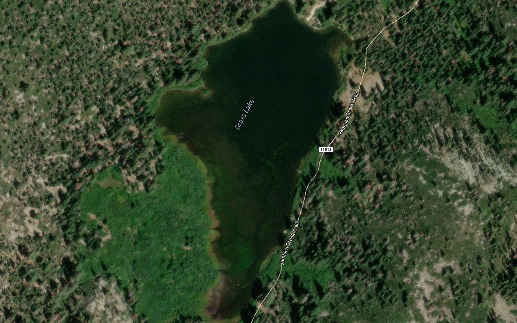 Satellite map of the Grass Lake