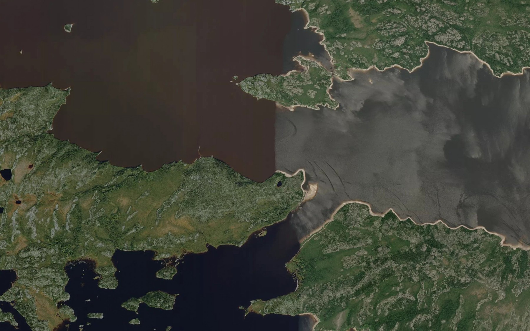Satellite map of the Passe Utipiskuchaw