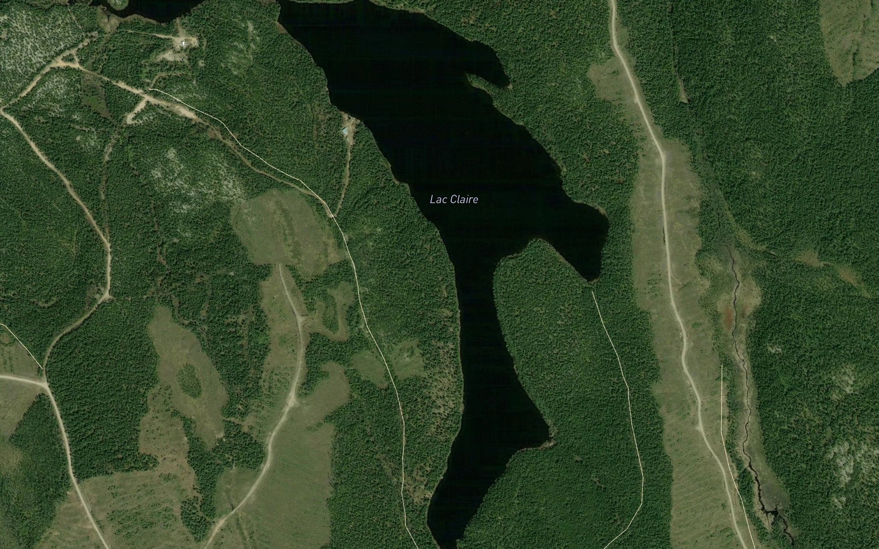 Satellite map of the Lac Claire