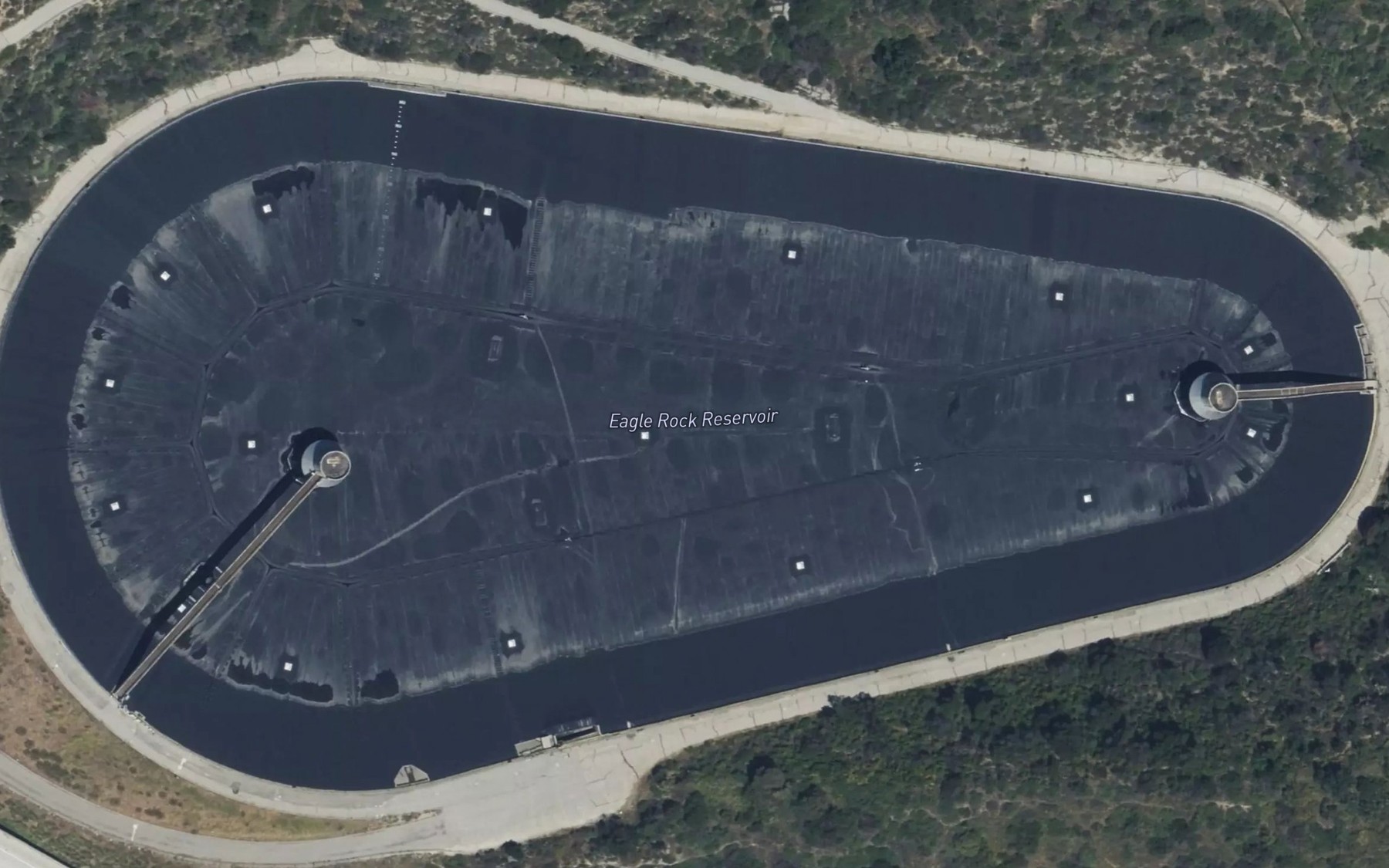 Satellite map of the Eagle Rock Reservoir