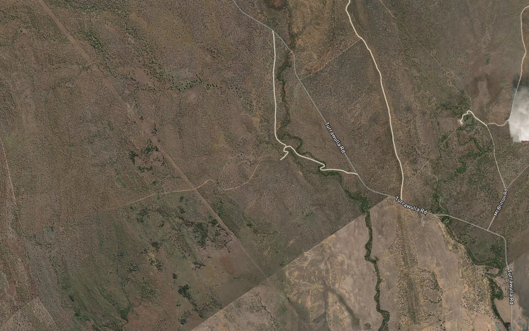 Satellite map of the Bone Creek
