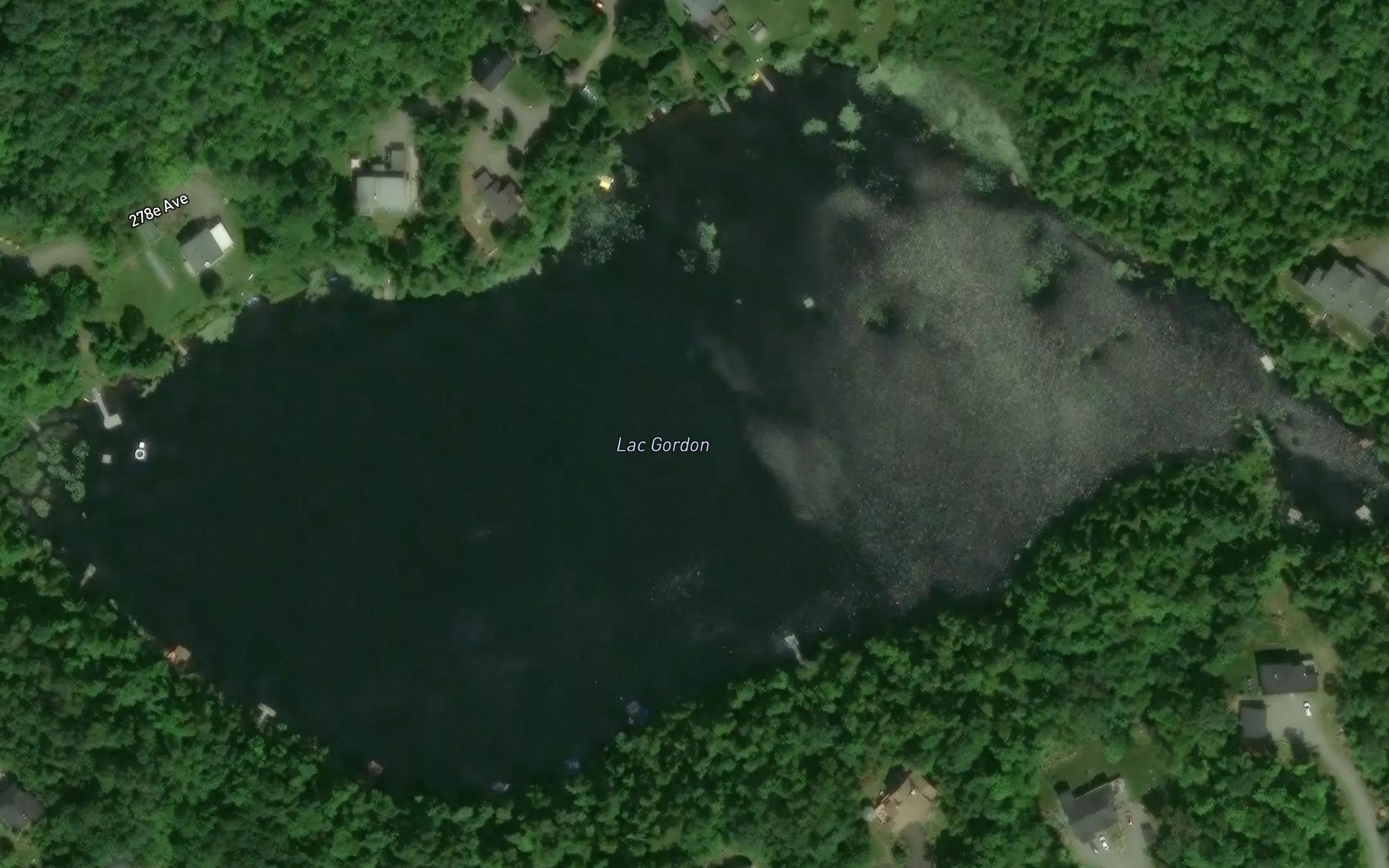 Satellite map of the Lac Gordon