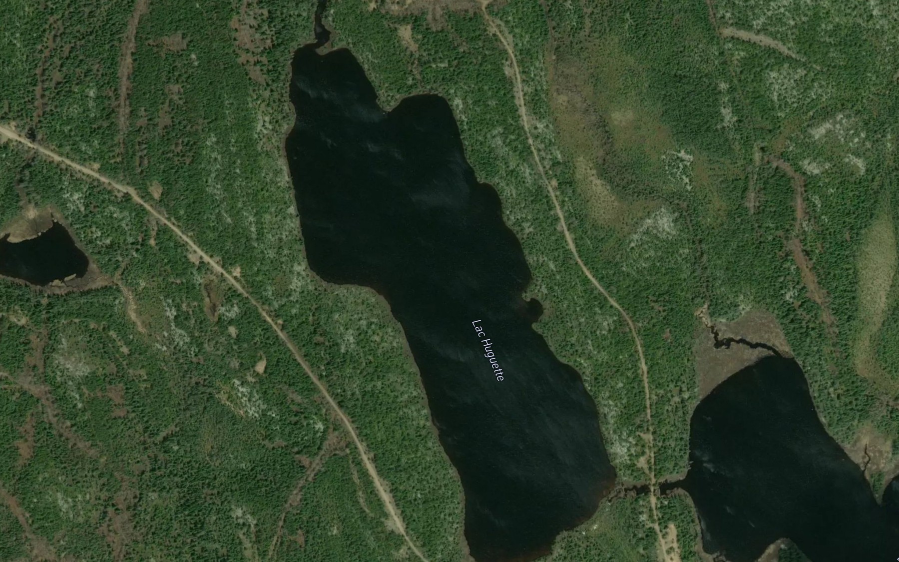 Satellite map of the Lac Huguette