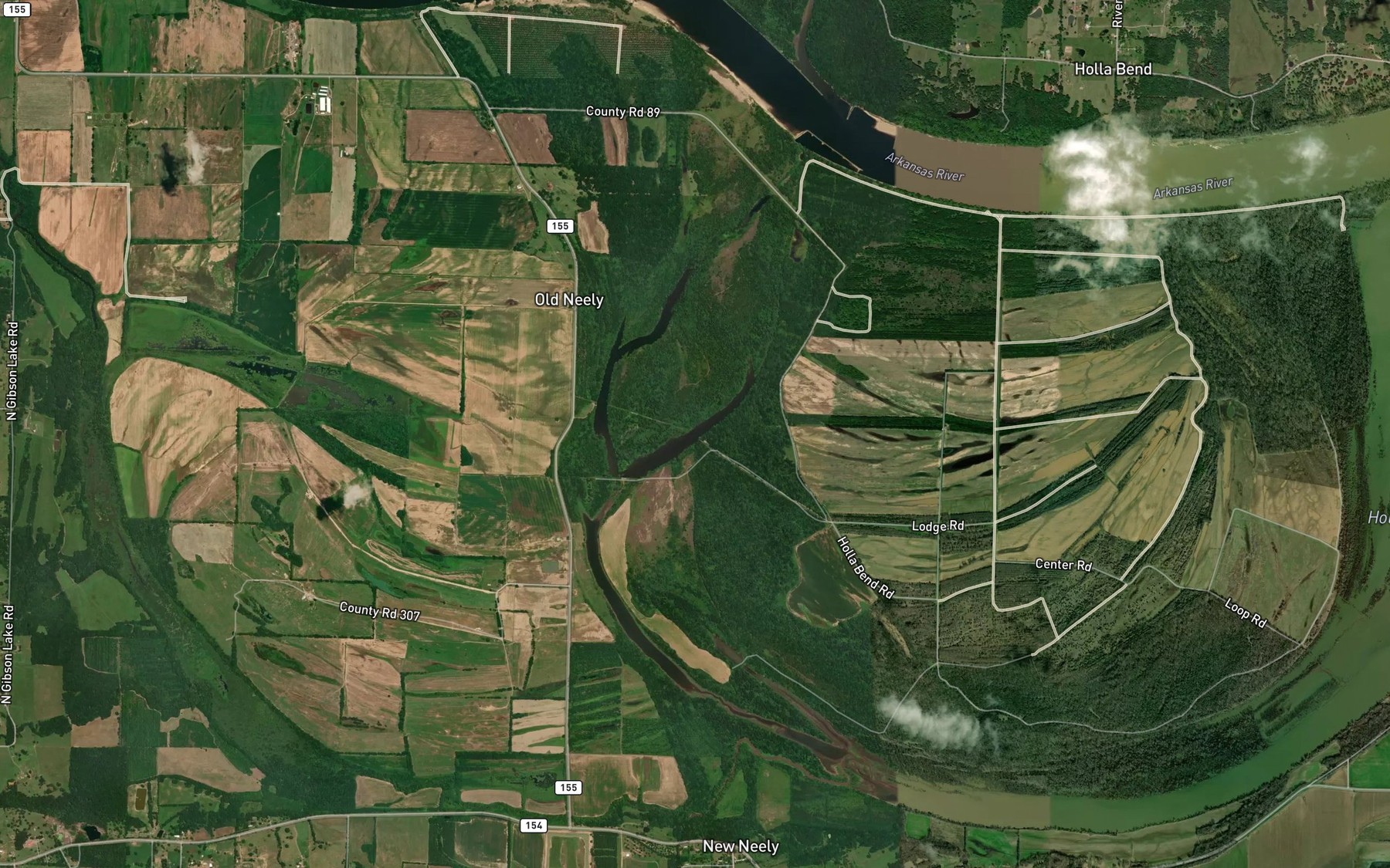 Satellite map of the Lodge Lake