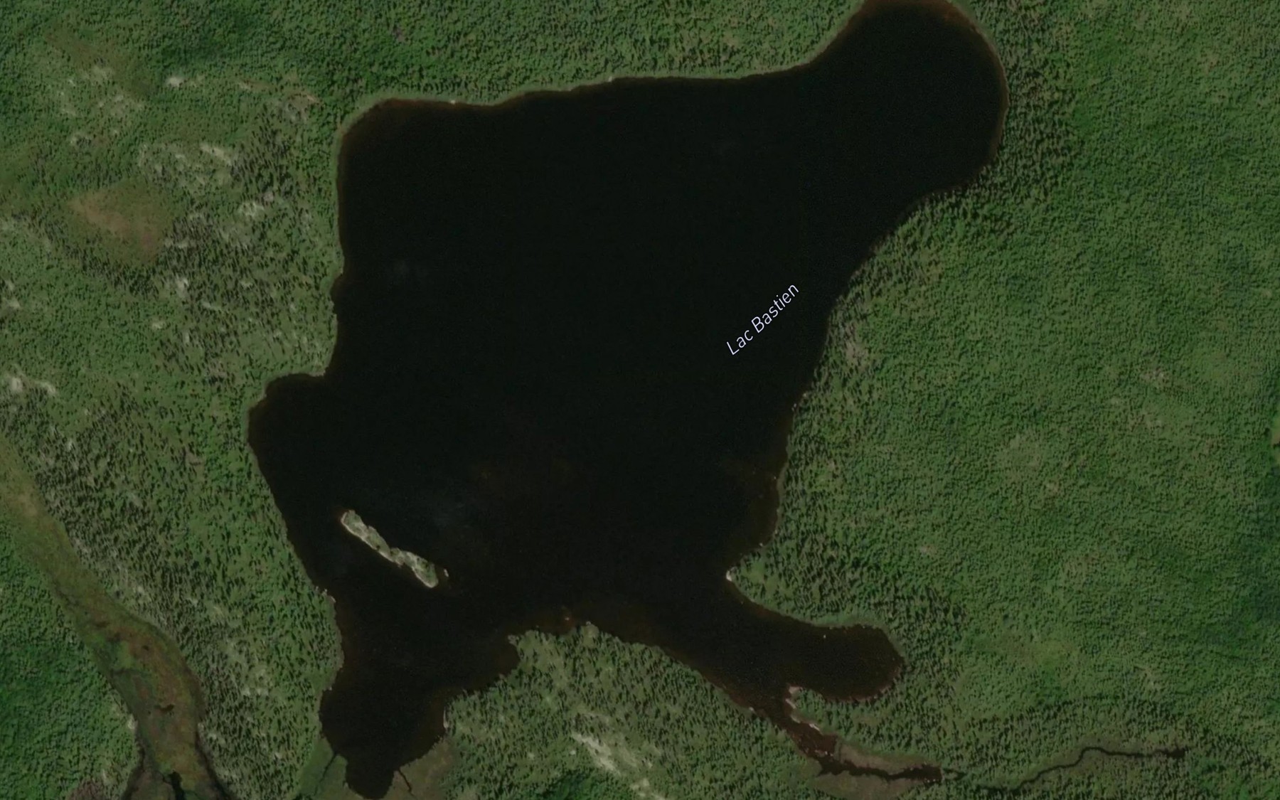 Satellite map of the Lac Bastien