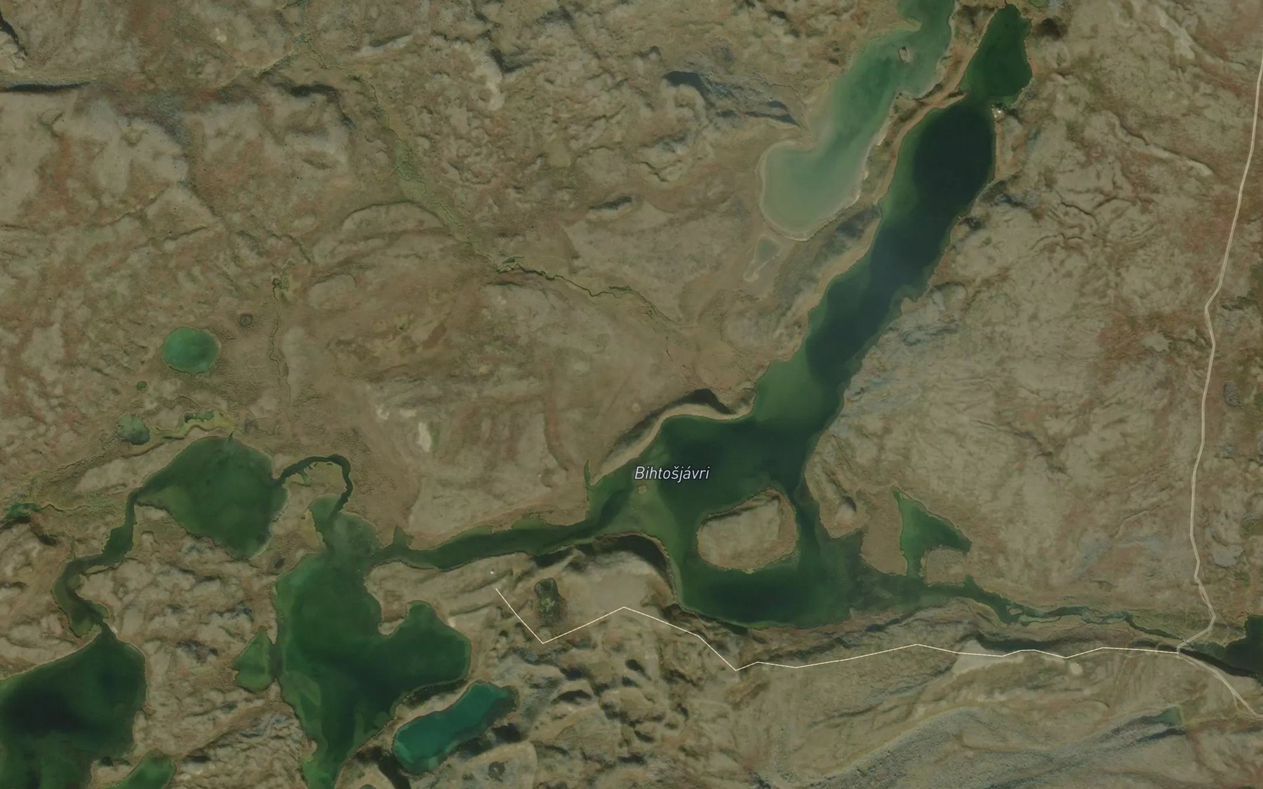 Satellite map of the Bittusjavri