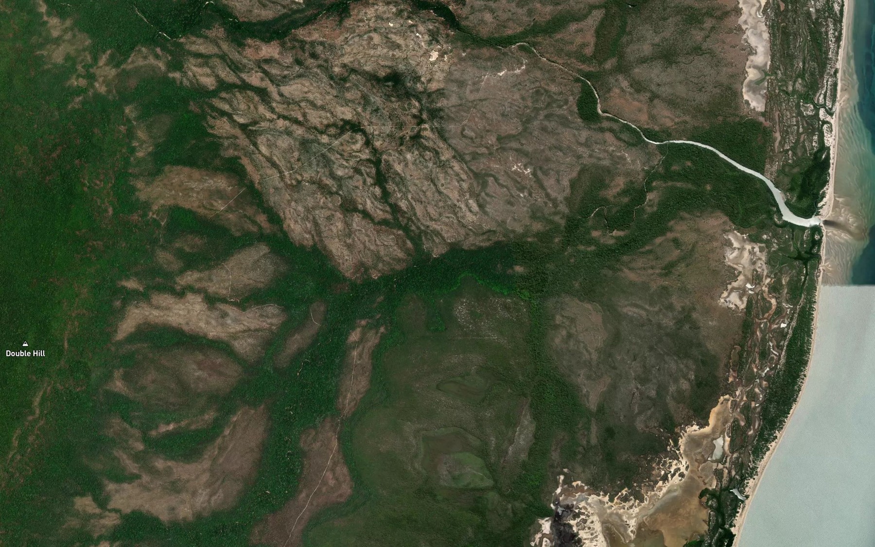 Satellite map of the Chester River