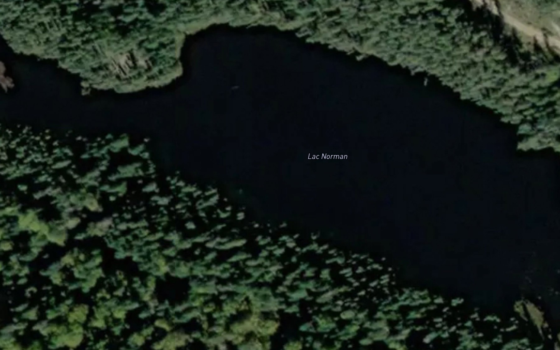 Satellite map of the Lac Norman