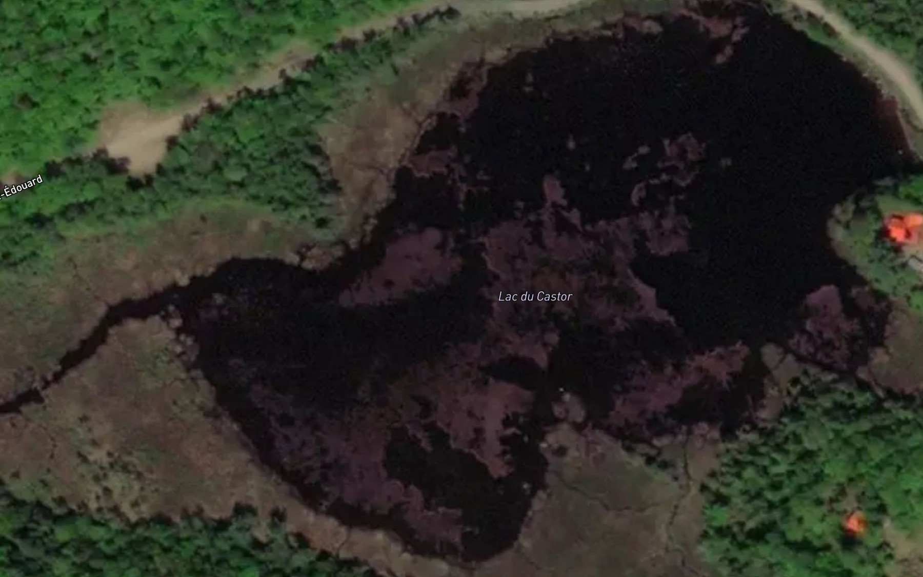 Satellite map of the Lac du Castor