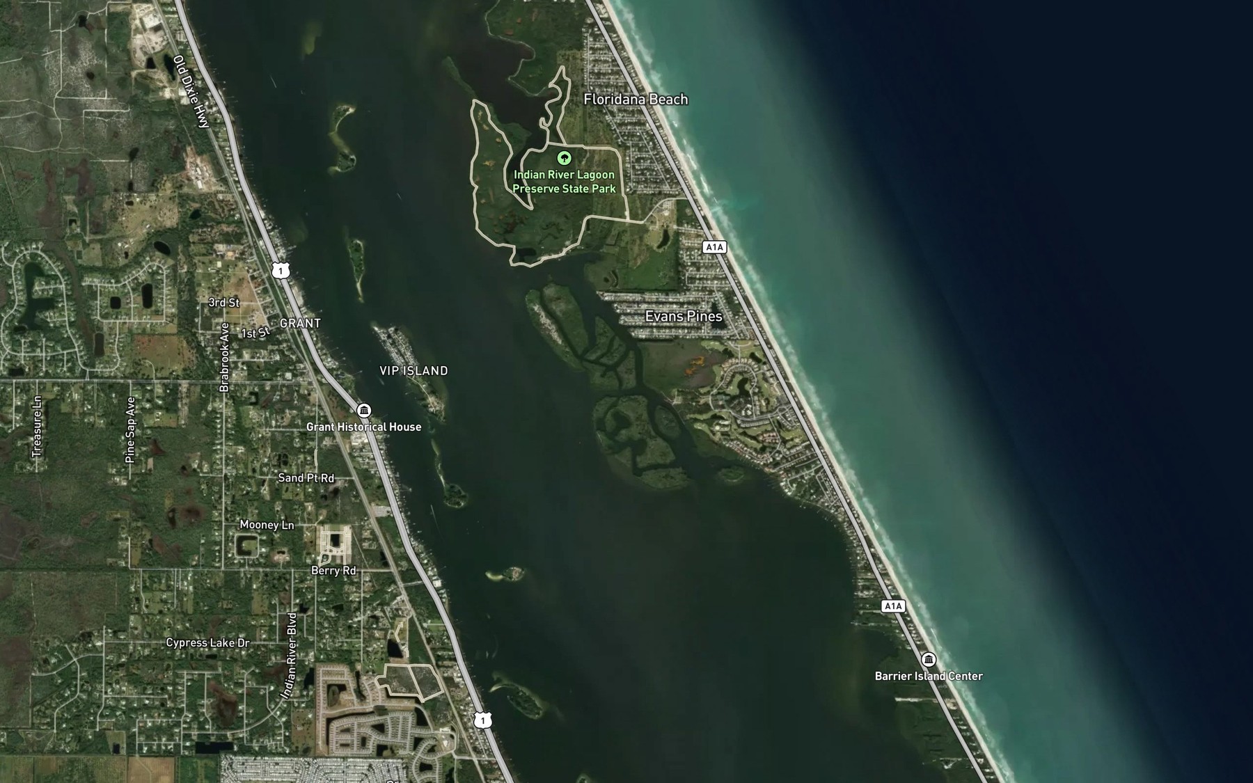 Satellite map of the Middle Gap