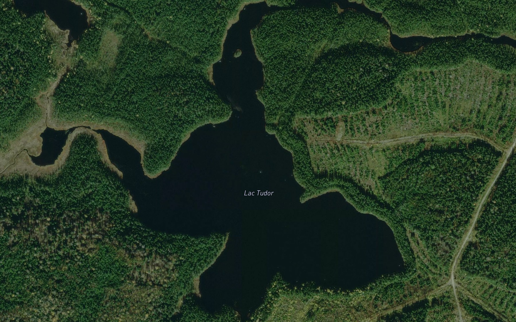 Satellite map of the Lac Tudor