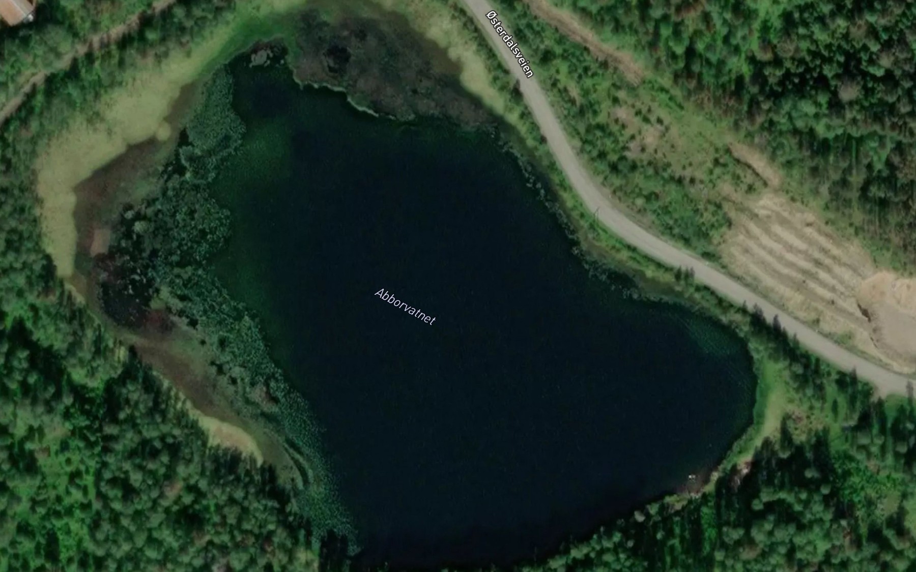 Satellite map of the Aborvatnet