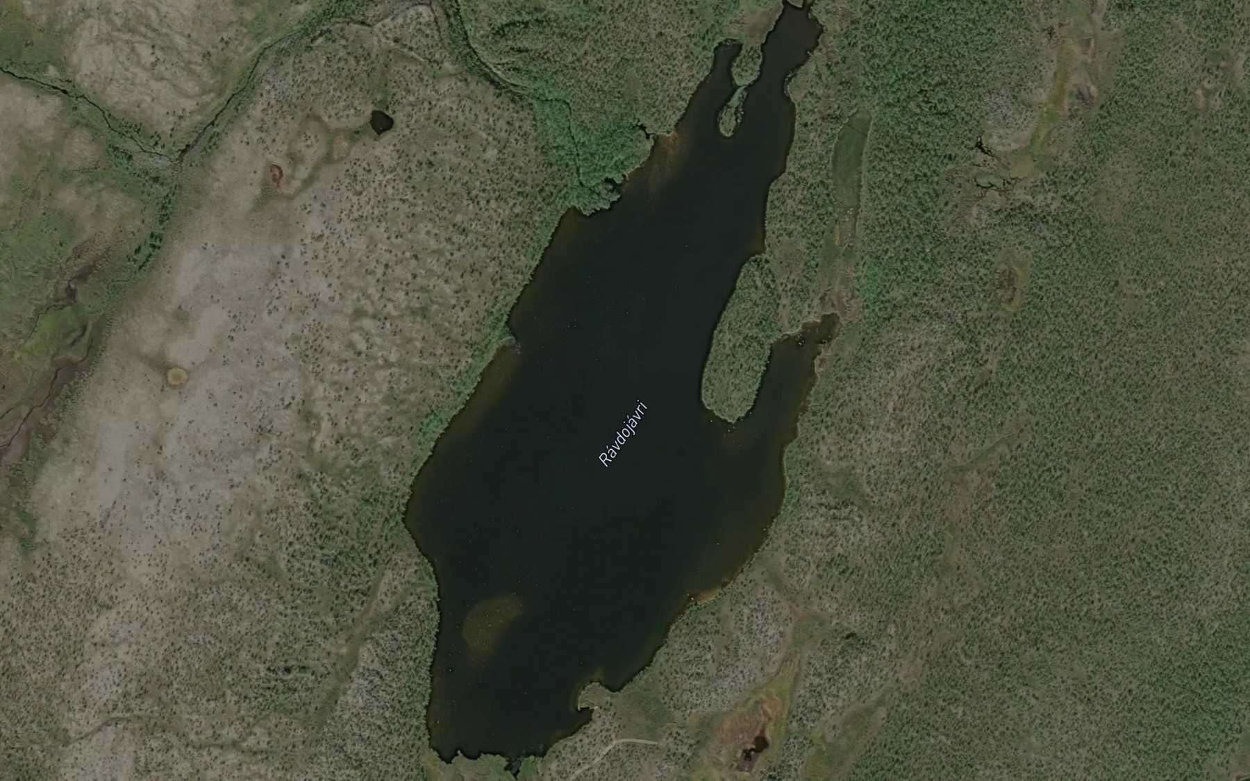 Satellite map of the Ravdujavri