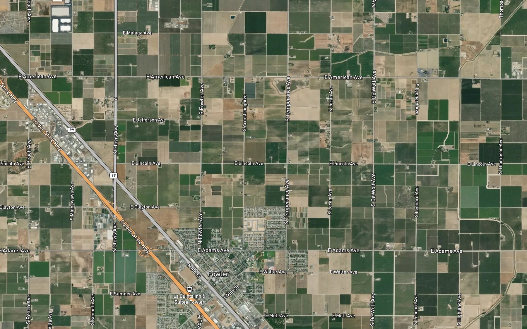 Satellite map of the Norris Canal