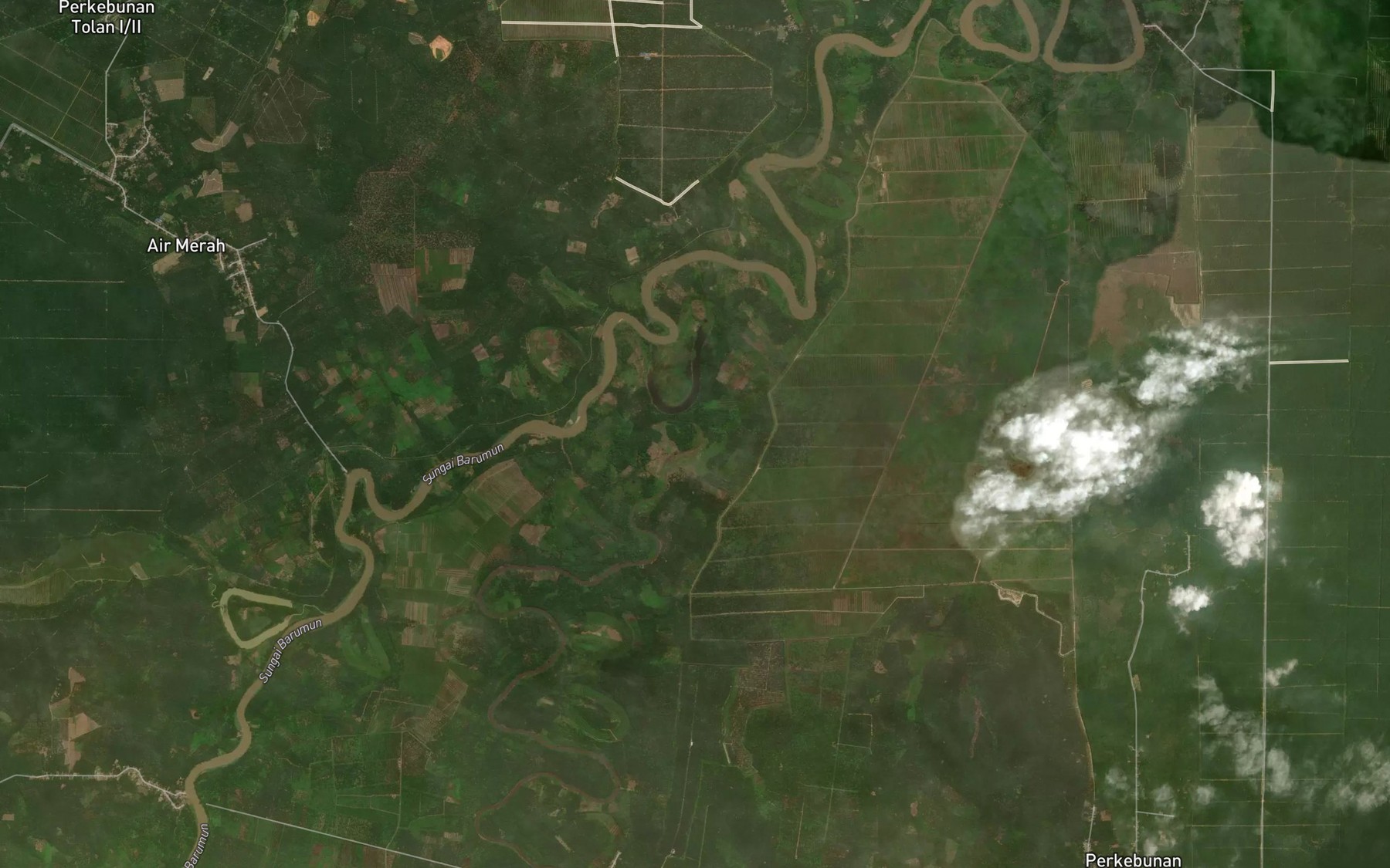 Satellite map of the Sungai Salatpanjang